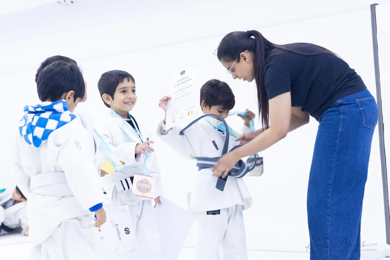 King of the Tatami — Kids, November 2025: a Brazilian Jiu-Jitsu competition at Knots & Collar, Defence Colony, New Delhi, India
