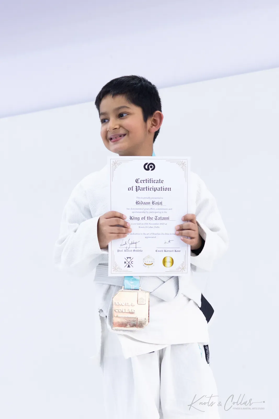 King of the Tatami — Kids, November 2025: a Brazilian Jiu-Jitsu competition at Knots & Collar, Defence Colony, New Delhi, India