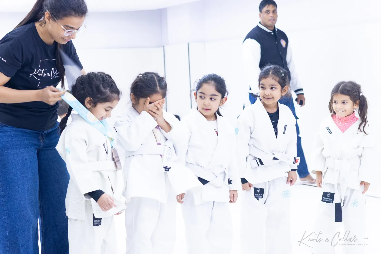 Kids competing at King of the Tatami (November 2025) at Knots & Collar, Defence Colony, New Delhi, India