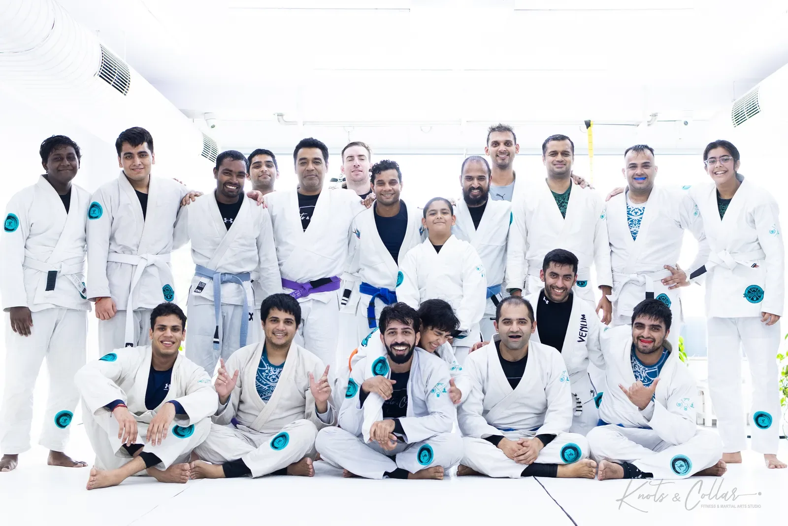 The Knots & Collar Brazilian Jiu-Jitsu community at Knots & Collar, Defence Colony, New Delhi, India