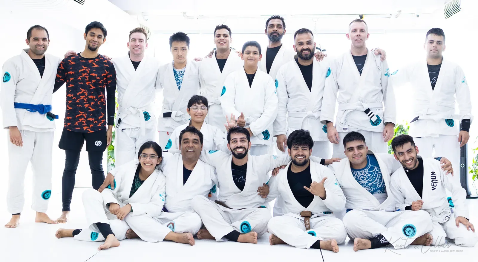 Students and coaches at Knots & Collar, Defence Colony, New Delhi, India