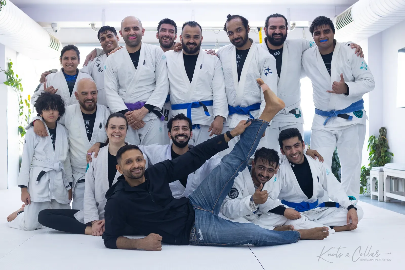 The Knots & Collar Brazilian Jiu-Jitsu community at Knots & Collar, Defence Colony, New Delhi, India