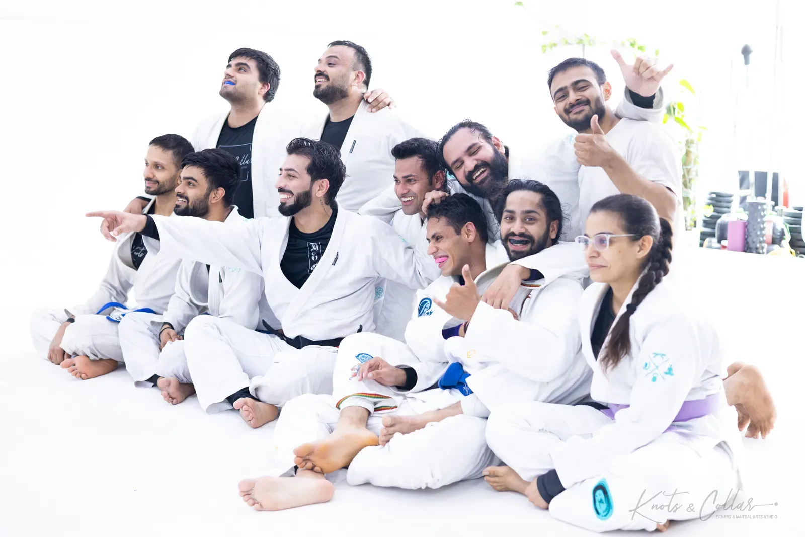 The Knots & Collar Brazilian Jiu-Jitsu community at Knots & Collar, Defence Colony, New Delhi, India