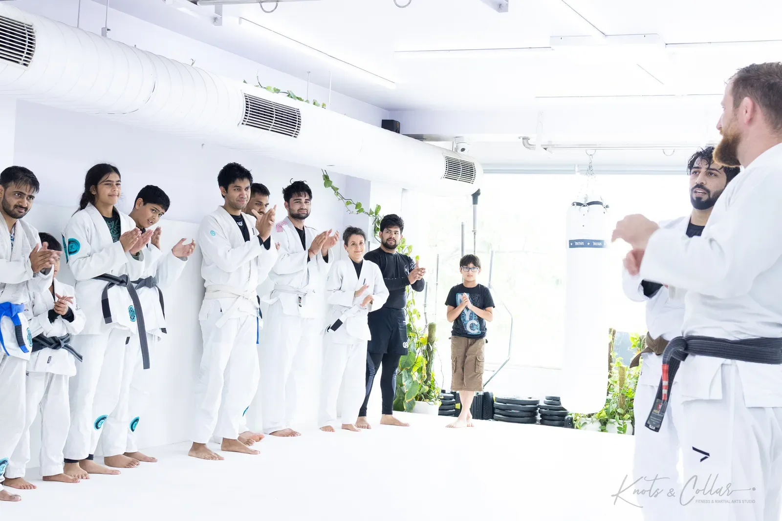 The Knots & Collar Brazilian Jiu-Jitsu community at Knots & Collar, Defence Colony, New Delhi, India