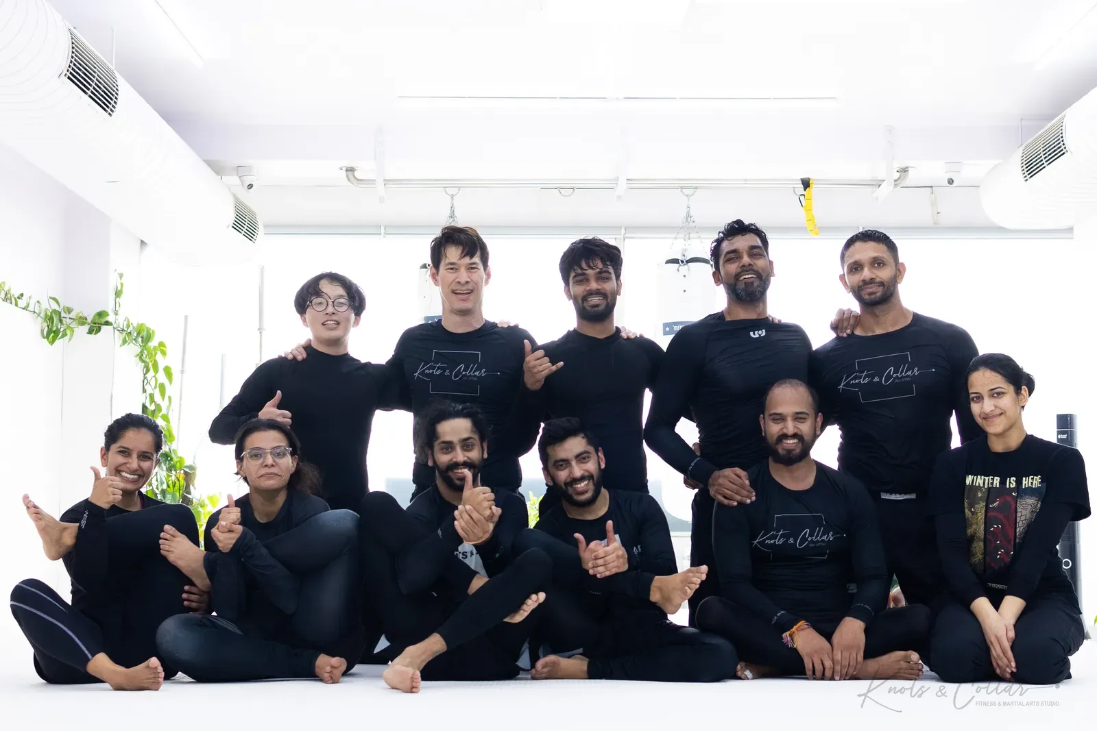 Students and coaches at Knots & Collar, Defence Colony, New Delhi, India