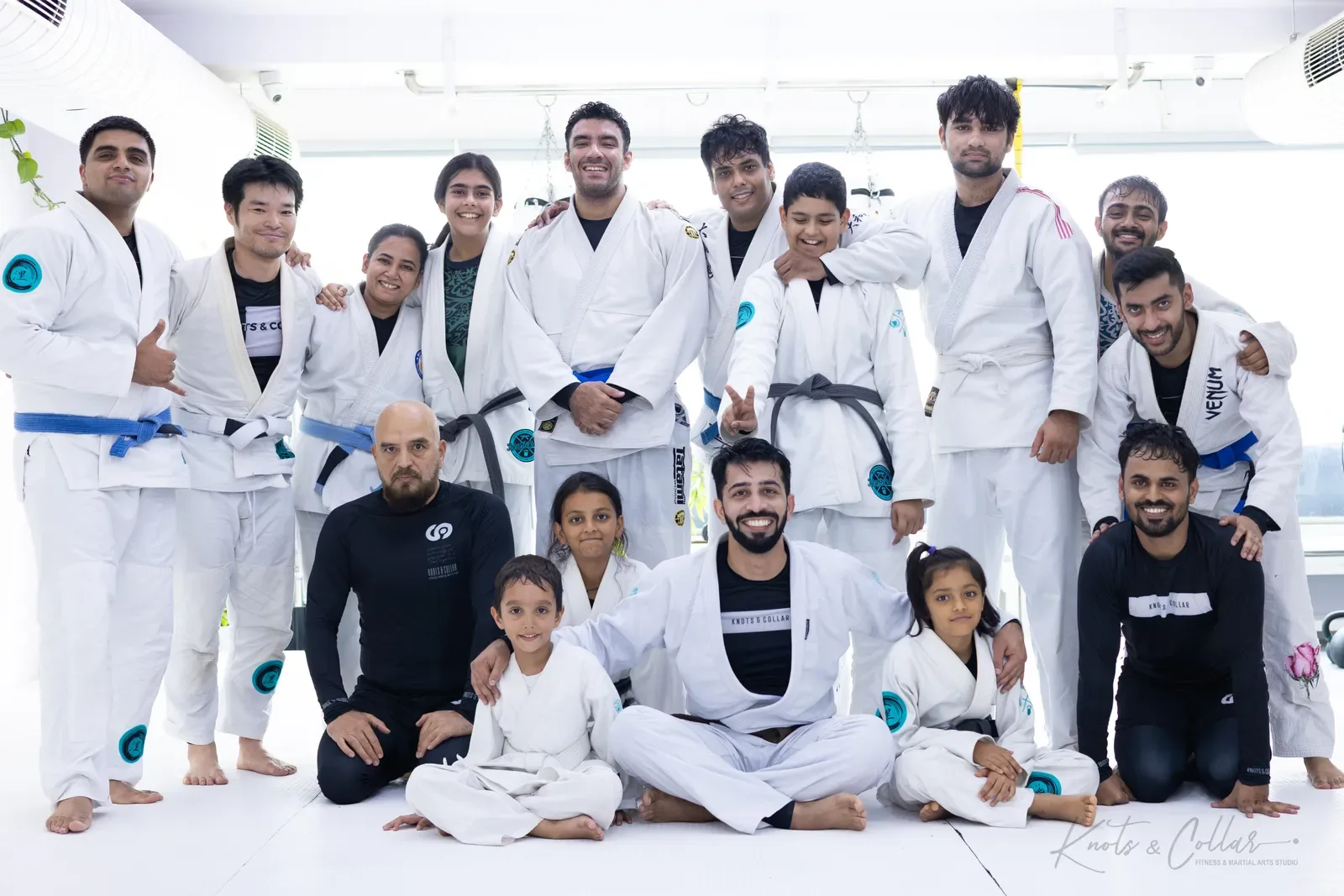 Students and coaches at Knots & Collar, Defence Colony, New Delhi, India