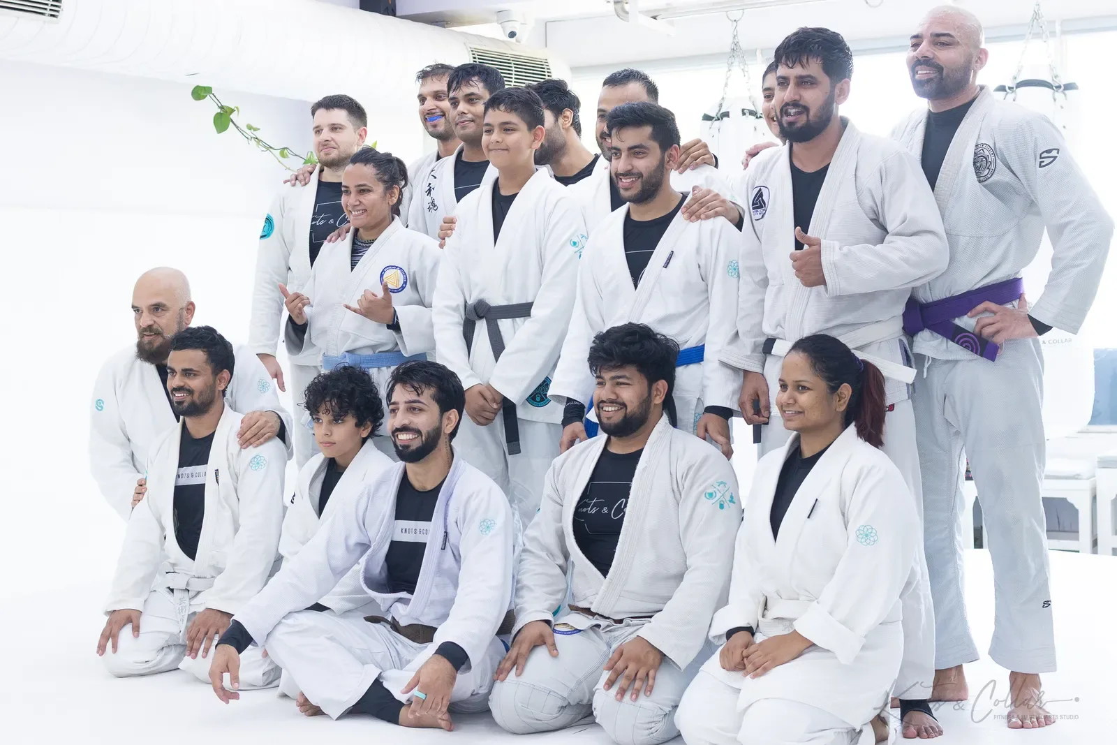 Students and coaches at Knots & Collar, Defence Colony, New Delhi, India