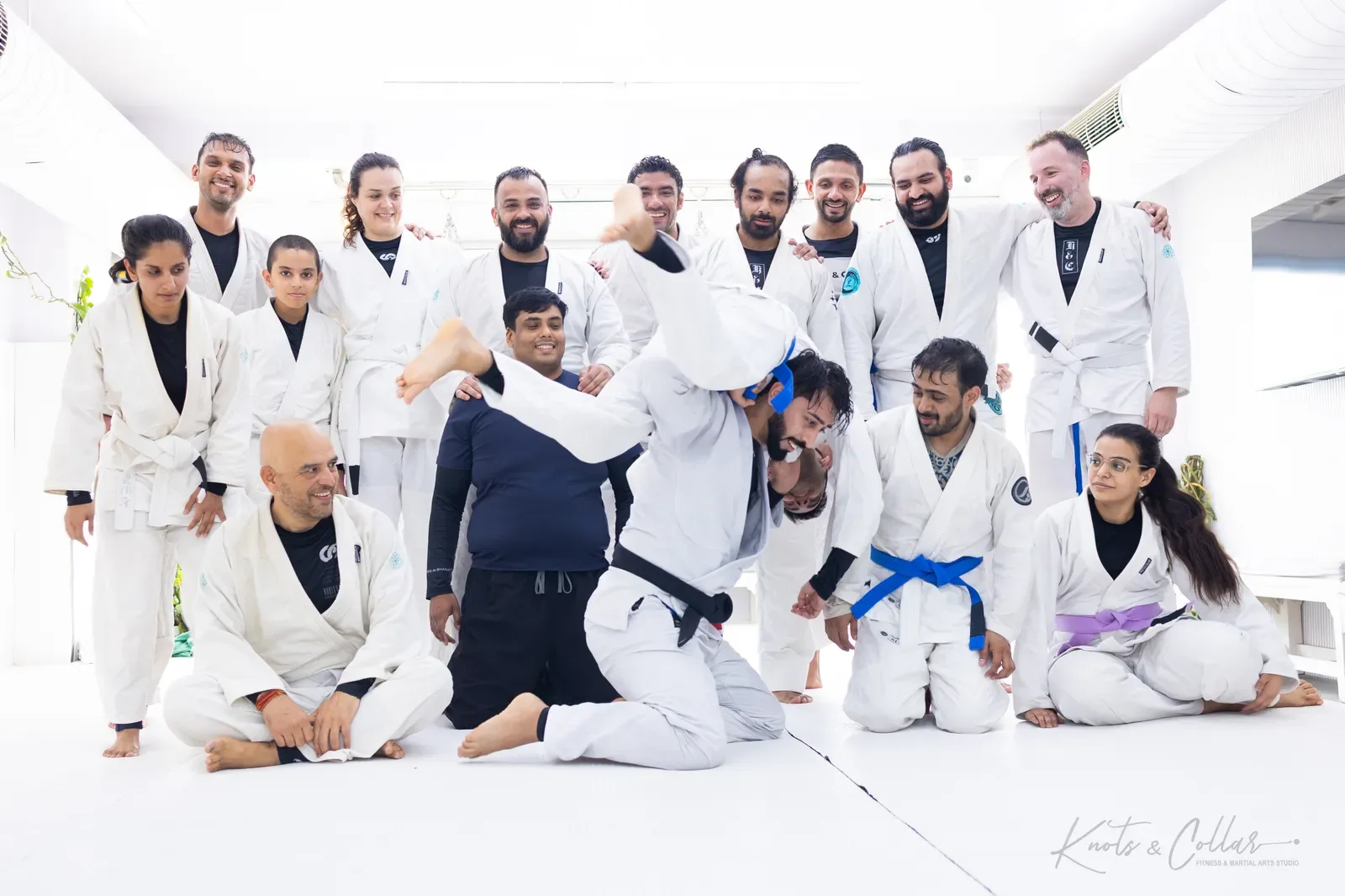Students and coaches at Knots & Collar, Defence Colony, New Delhi, India