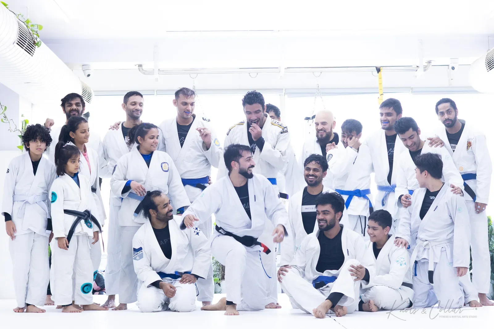 Students and coaches at Knots & Collar, Defence Colony, New Delhi, India
