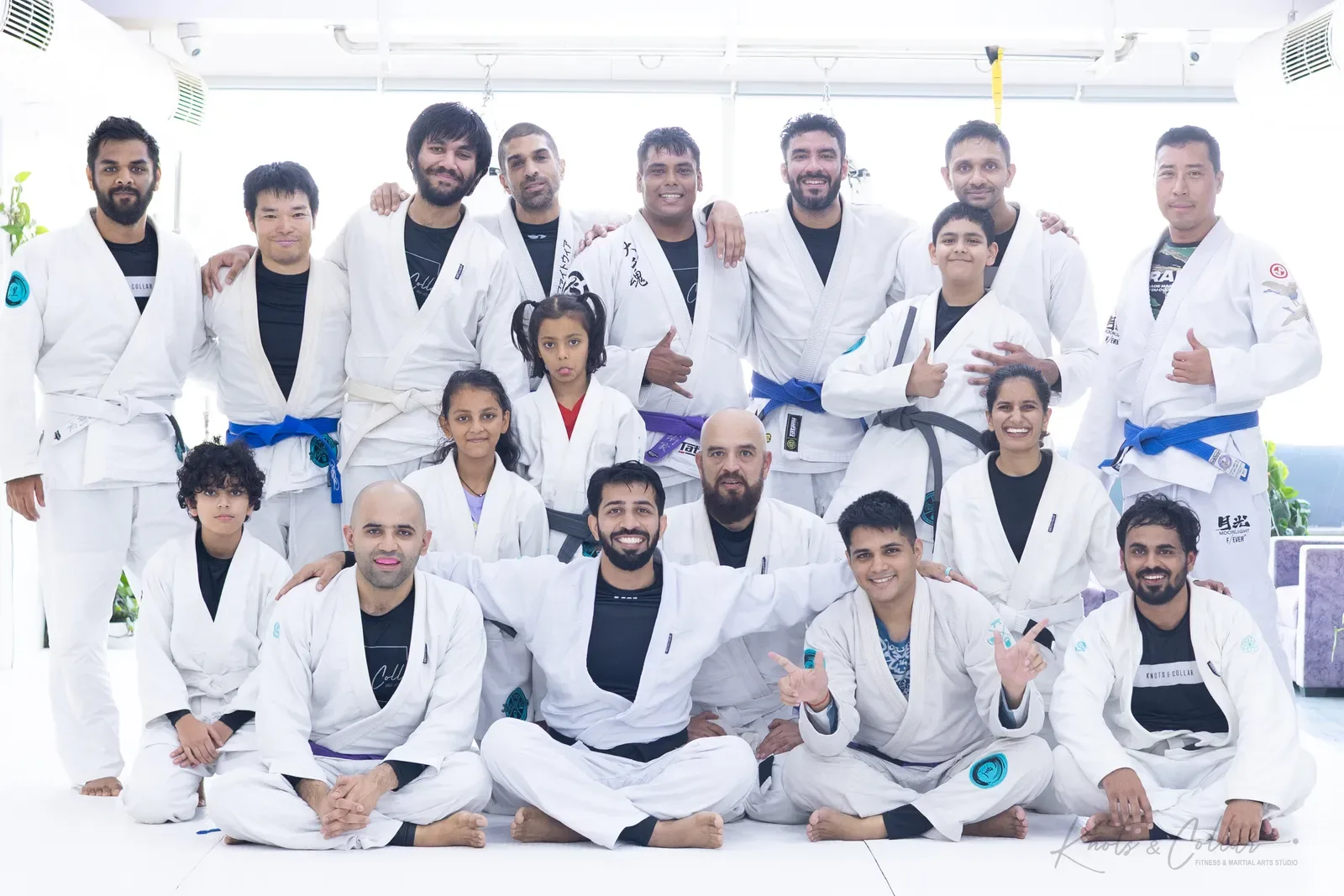 The Knots & Collar Brazilian Jiu-Jitsu community at Knots & Collar, Defence Colony, New Delhi, India