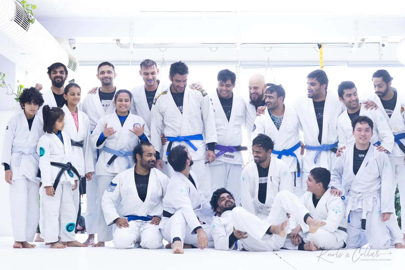Students and coaches at Knots & Collar, Defence Colony, New Delhi, India