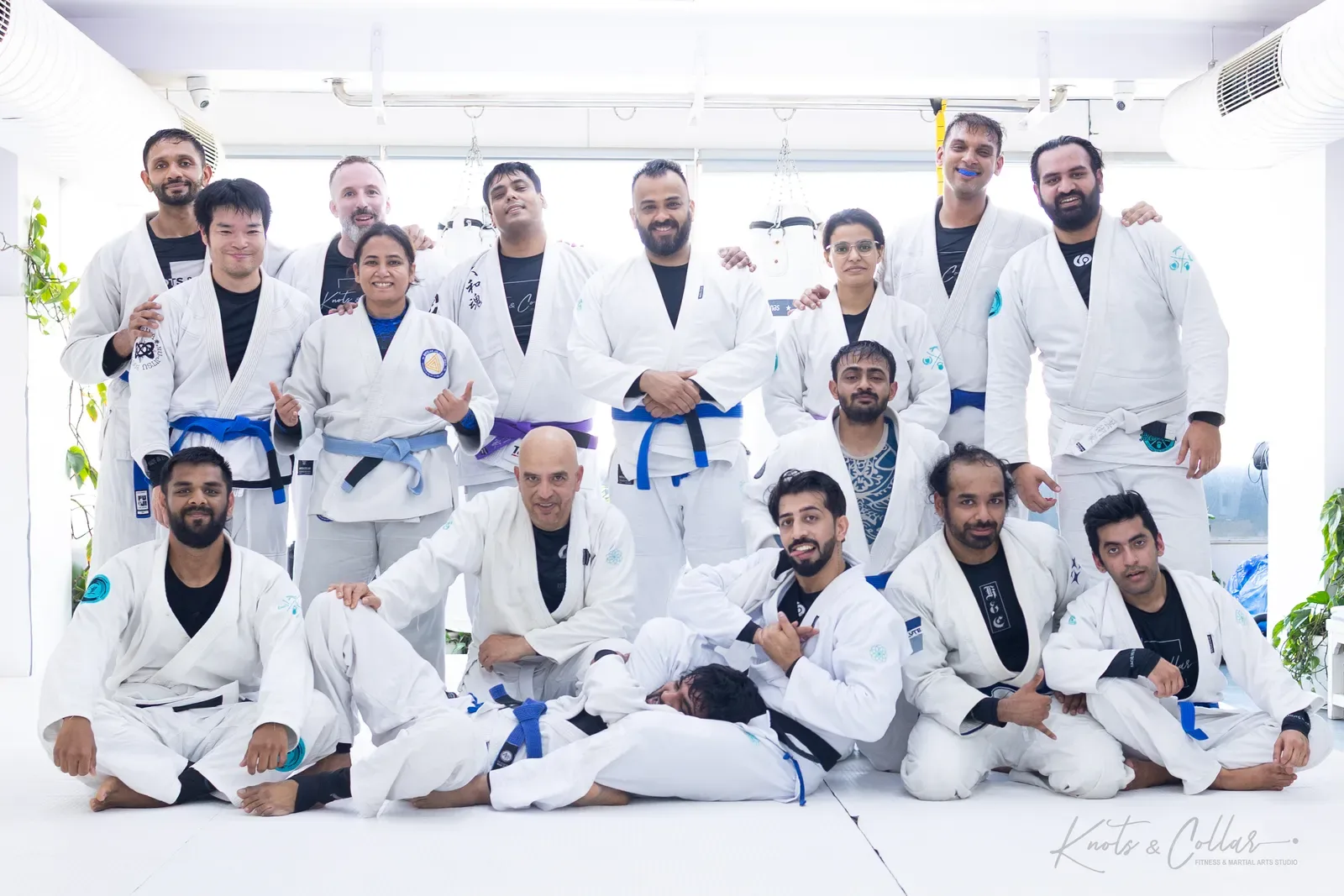 Students and coaches at Knots & Collar, Defence Colony, New Delhi, India