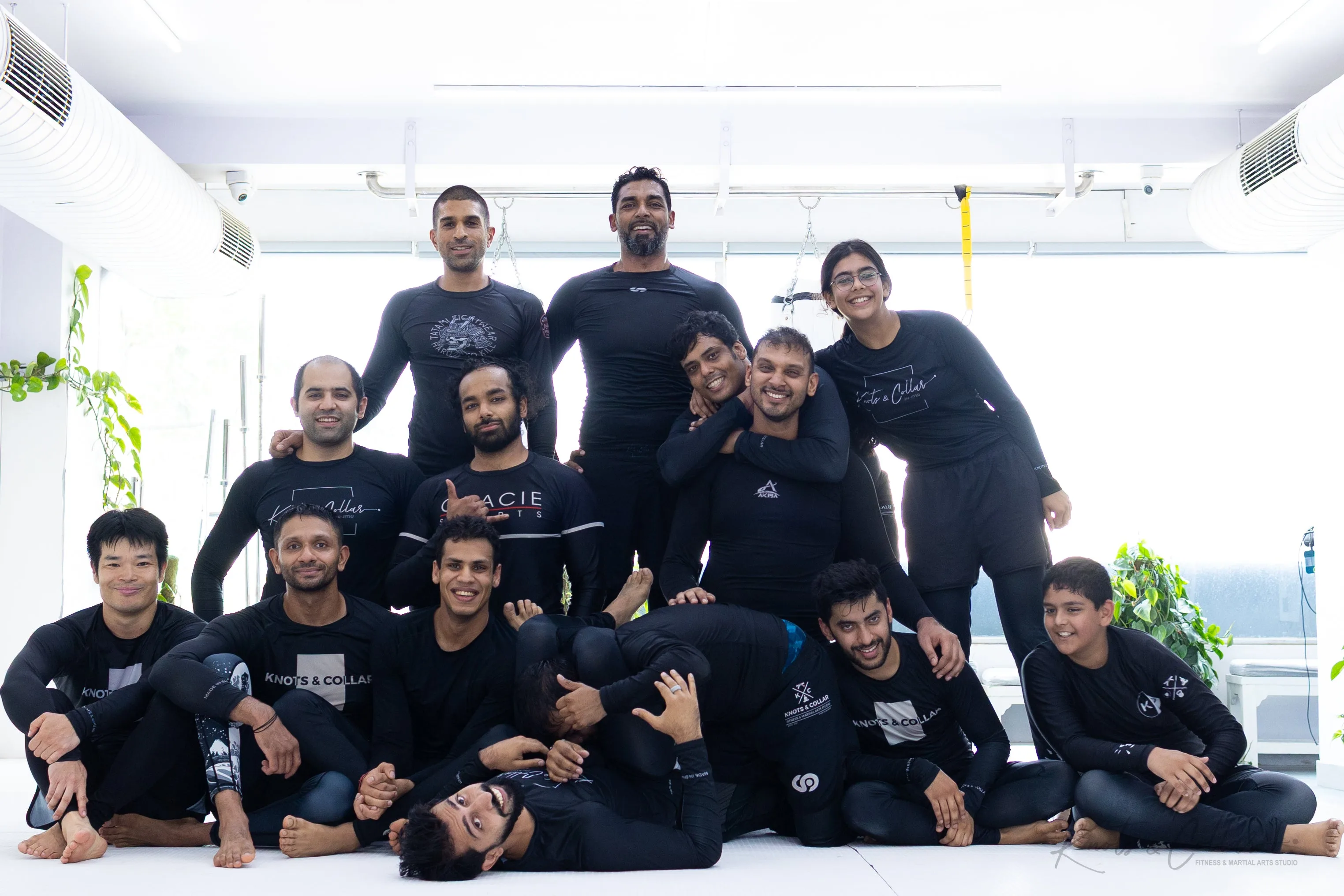Knots and Collar BJJ community group photo at martial arts studio Defence Colony New Delhi