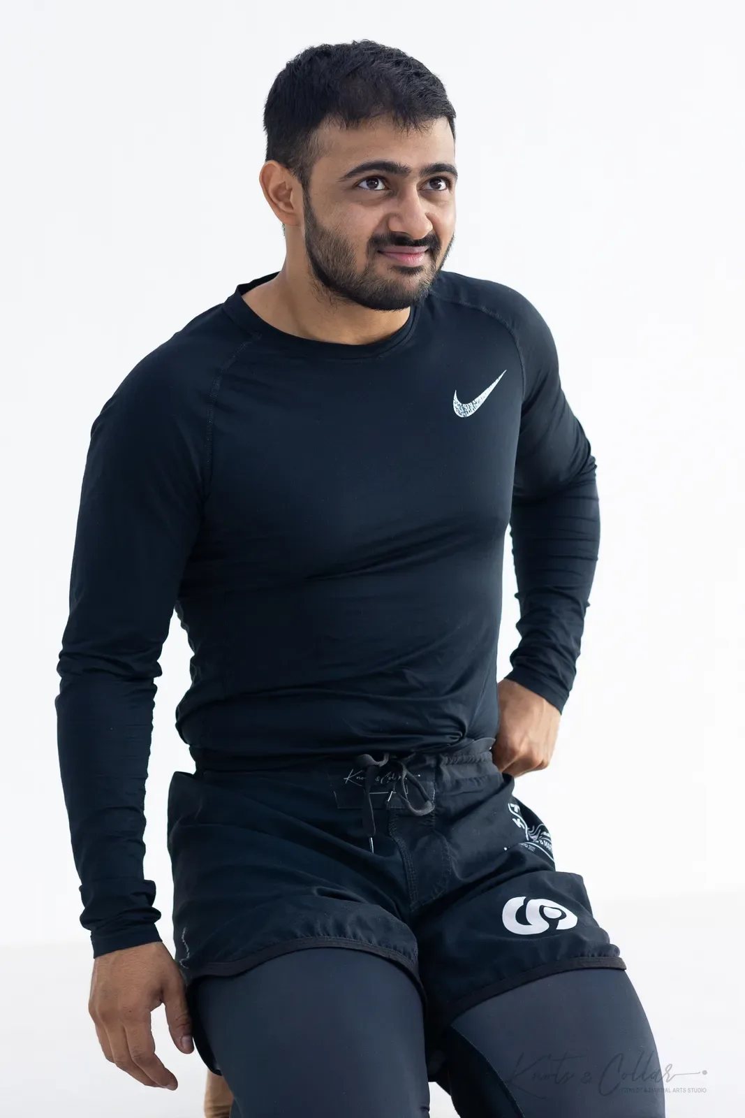 A no-gi jiu-jitsu session at Knots & Collar, Defence Colony, New Delhi, India