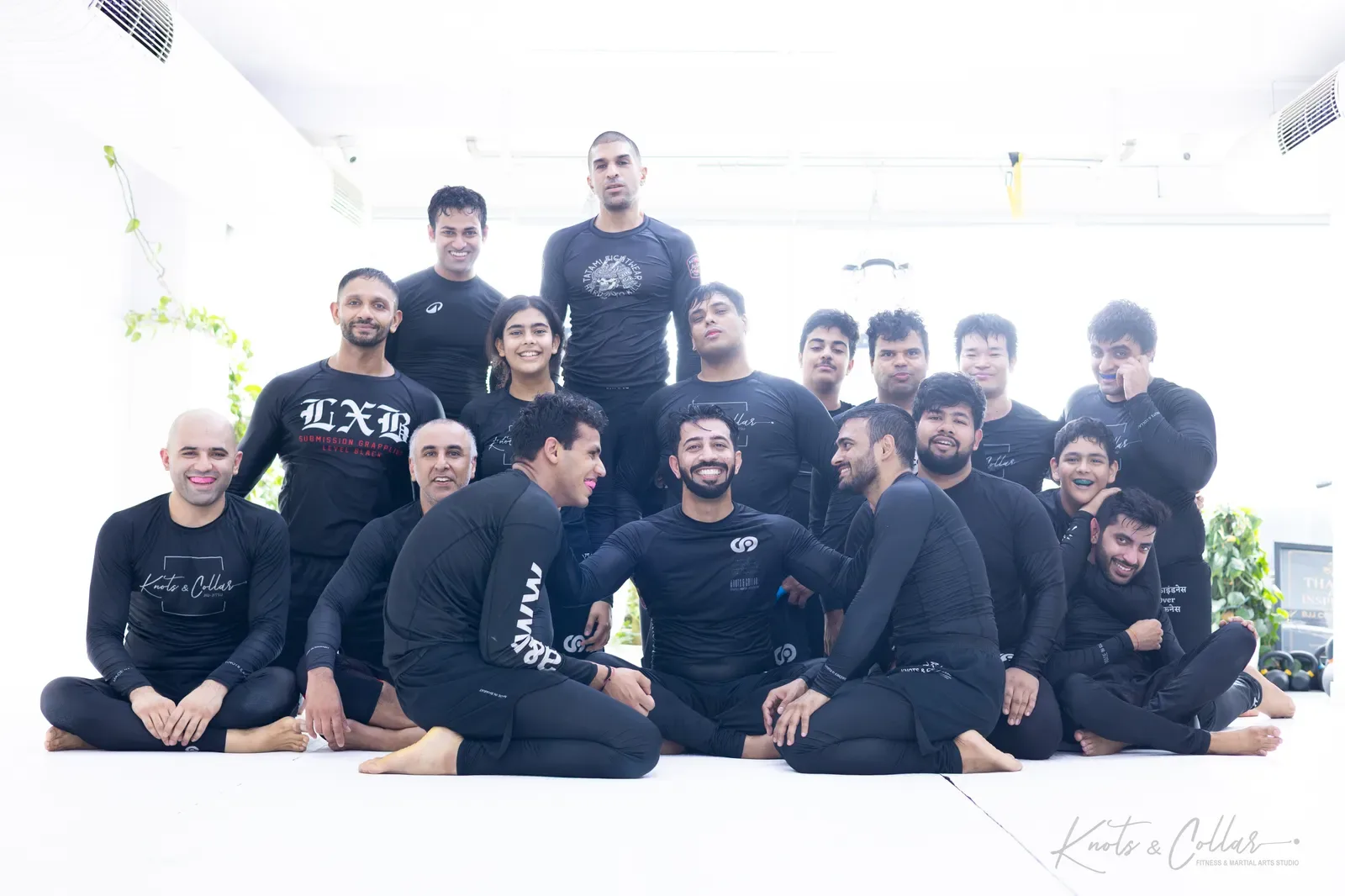 A no-gi jiu-jitsu session at Knots & Collar, Defence Colony, New Delhi, India