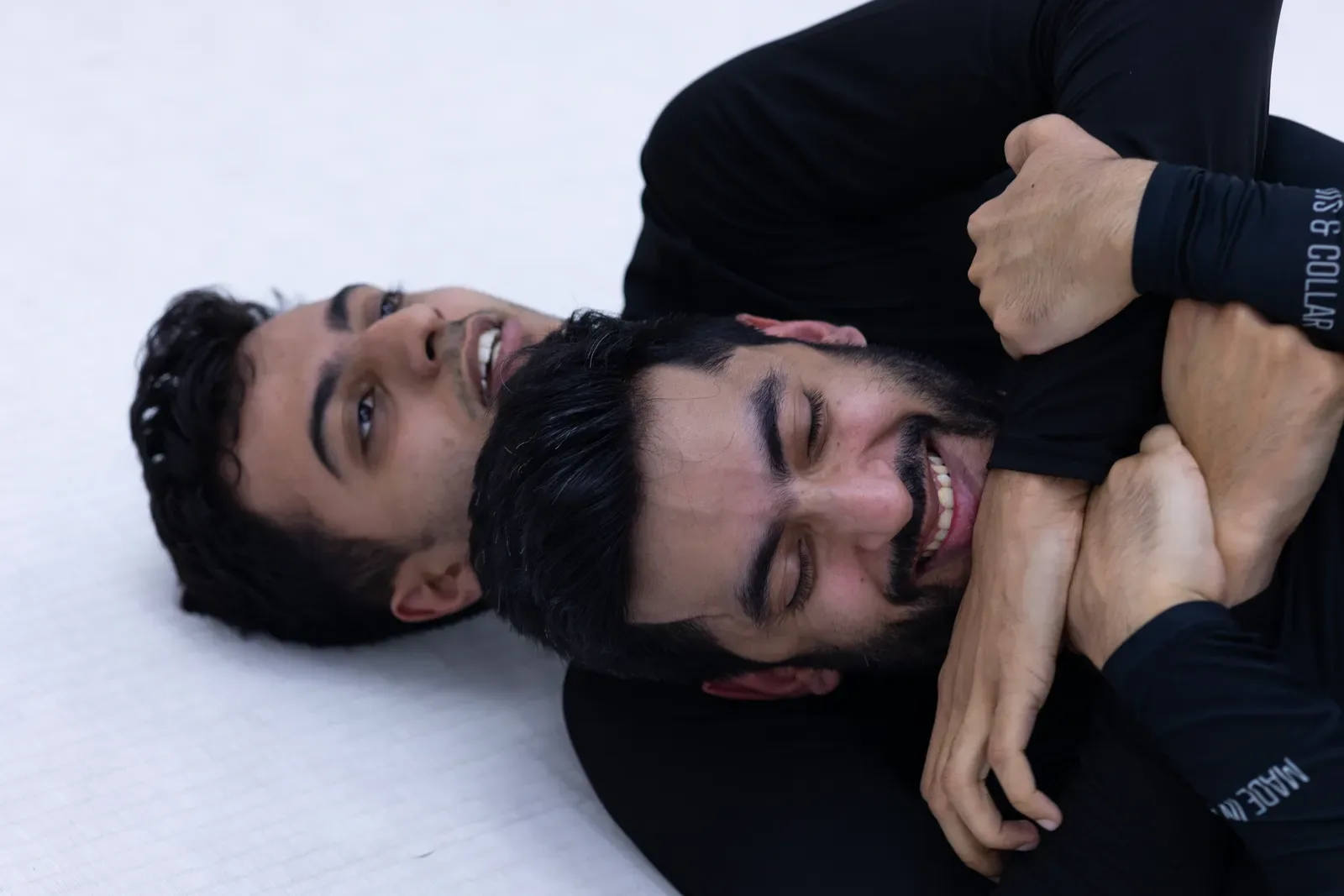 A no-gi jiu-jitsu session at Knots & Collar, Defence Colony, New Delhi, India