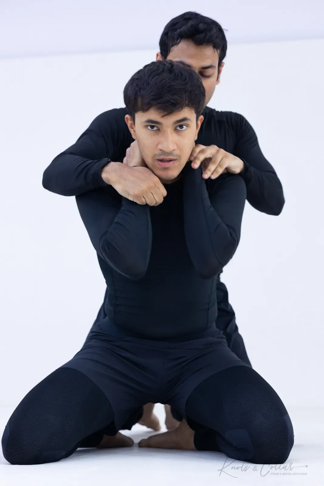 A no-gi jiu-jitsu session at Knots & Collar, Defence Colony, New Delhi, India