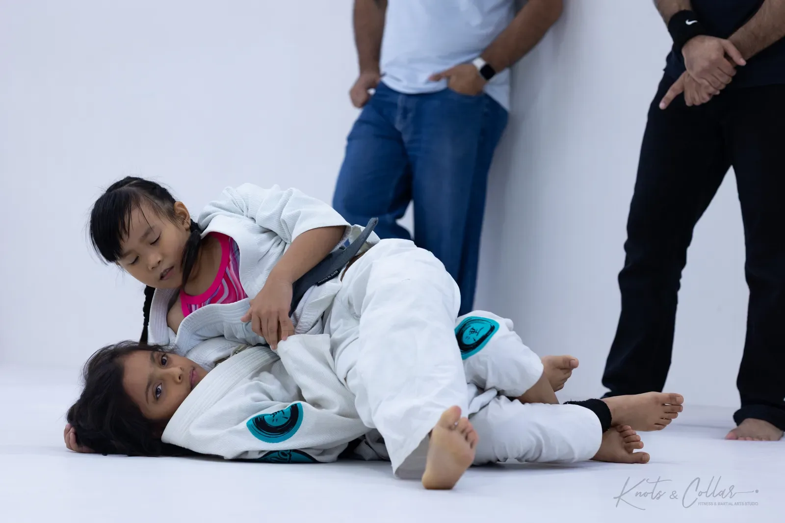 A no-gi jiu-jitsu session at Knots & Collar, Defence Colony, New Delhi, India