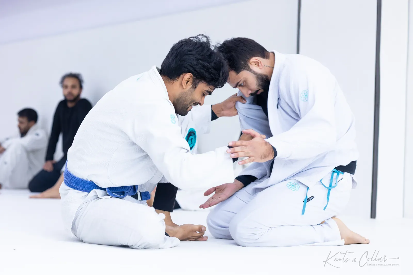 Professor Binish Sukhija, a Brazilian Jiu-Jitsu black belt in India (De La Riva lineage), teaching at Knots & Collar, Defence Colony, New Delhi