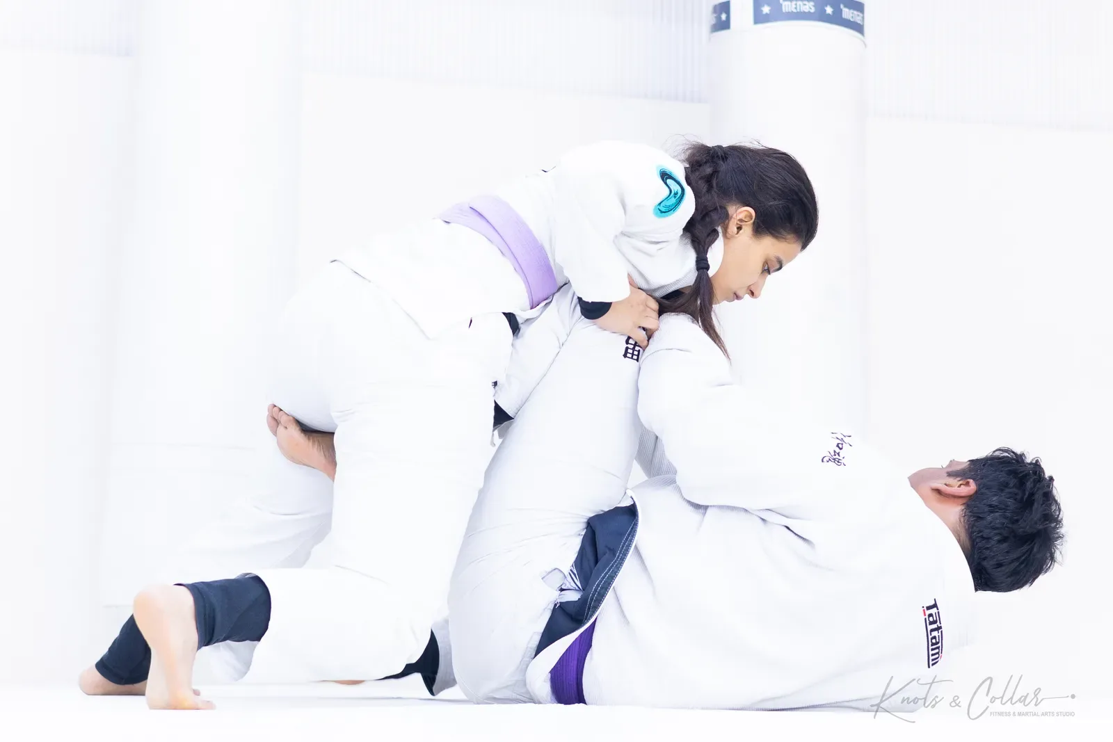 A women's jiu-jitsu class at Knots & Collar, Defence Colony, New Delhi, India